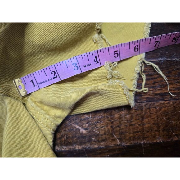 Carhartt Work in Progress Yellow Cut Off Shorts - Picture 7 of 15